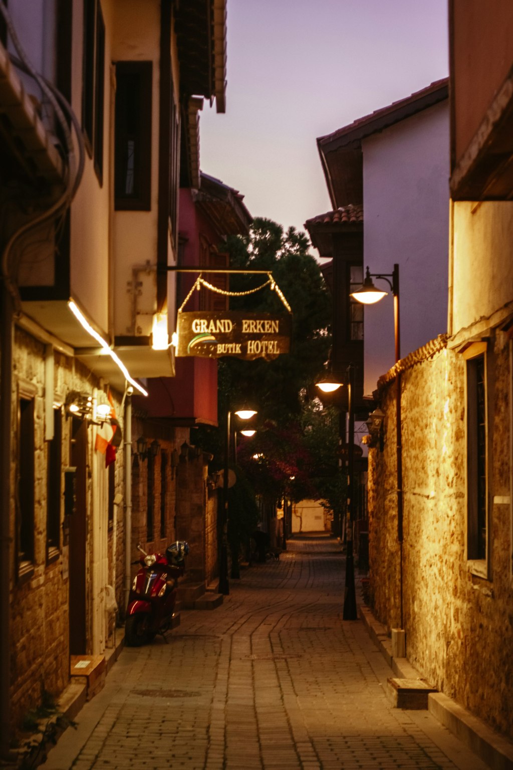An evening street in Kaleiçi
